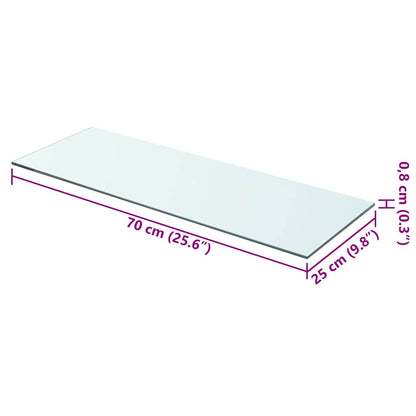 vidaXL Étagère en verre transparent 70x25 cm