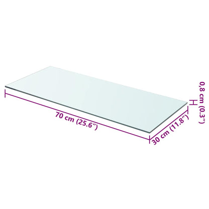vidaXL Étagère en verre Transparent 70x30 cm