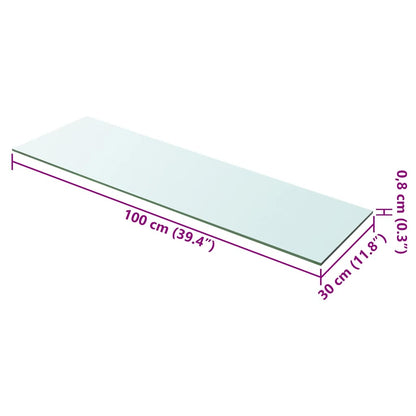 vidaXL Étagère en verre transparent 100x30 cm