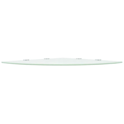 vidaXL Eckablage mit Verchromten Halterungen Glas Weiß 45x45 cm