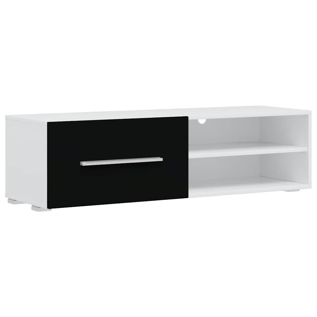 vidaXL Fünfteilige Wohnwand TV-Schrank mit LED-Beleuchtung Schwarz