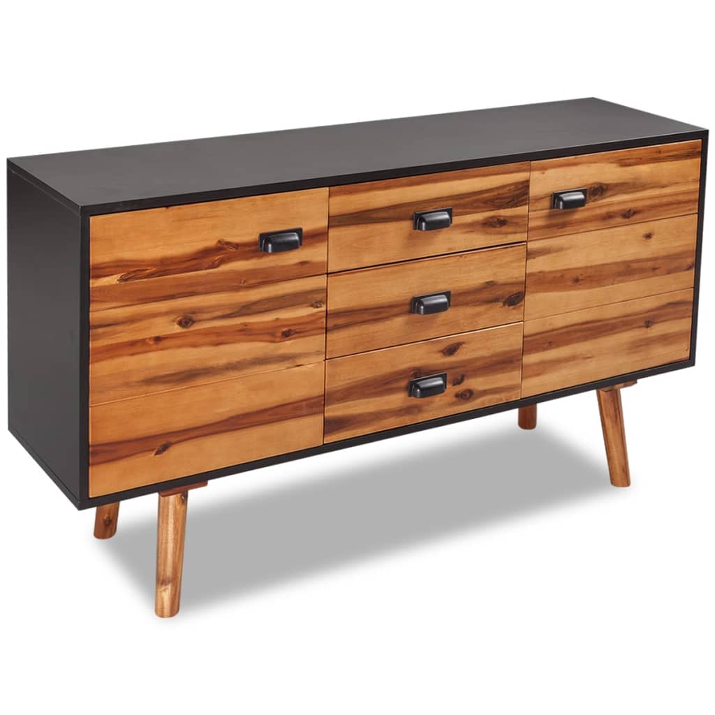 vidaXL Sideboard Massivholz Akazie 115x35x70 cm