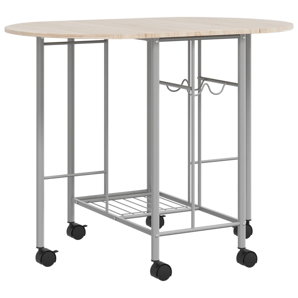 vidaXL Table à manger dépliante cinq pièces en MDF