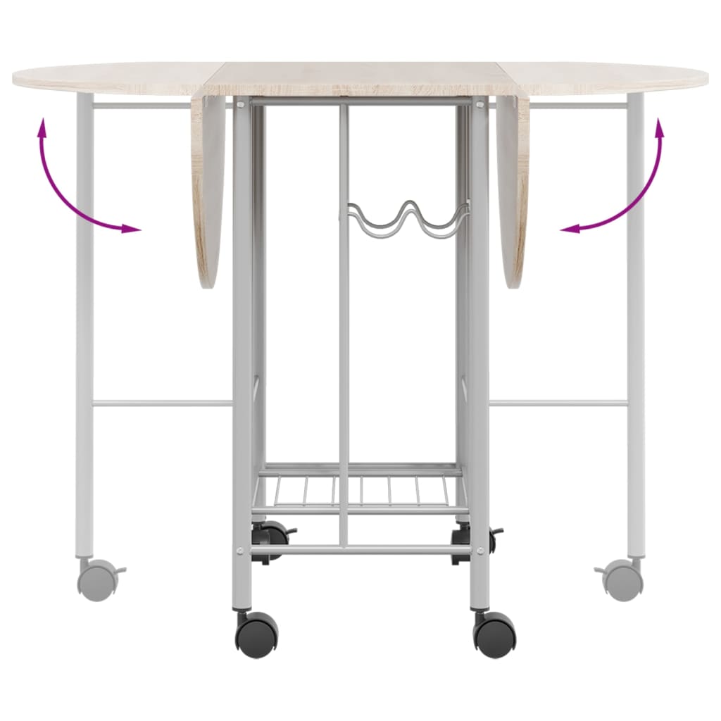vidaXL Table à manger dépliante cinq pièces en MDF