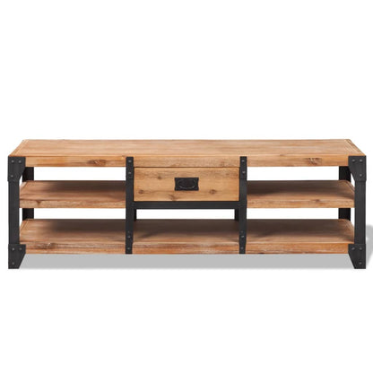 Meuble TV vidaXL en bois d'acacia massif 140x40x45 cm