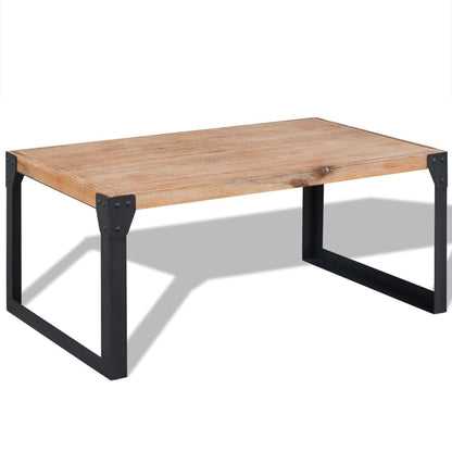 vidaXL Table basse en bois d'acacia massif 100x60x45 cm