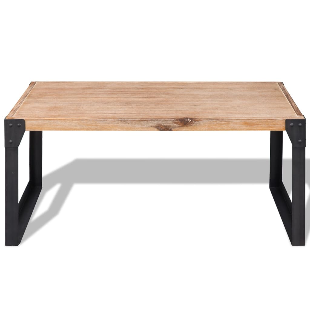 vidaXL Table basse en bois d'acacia massif 100x60x45 cm
