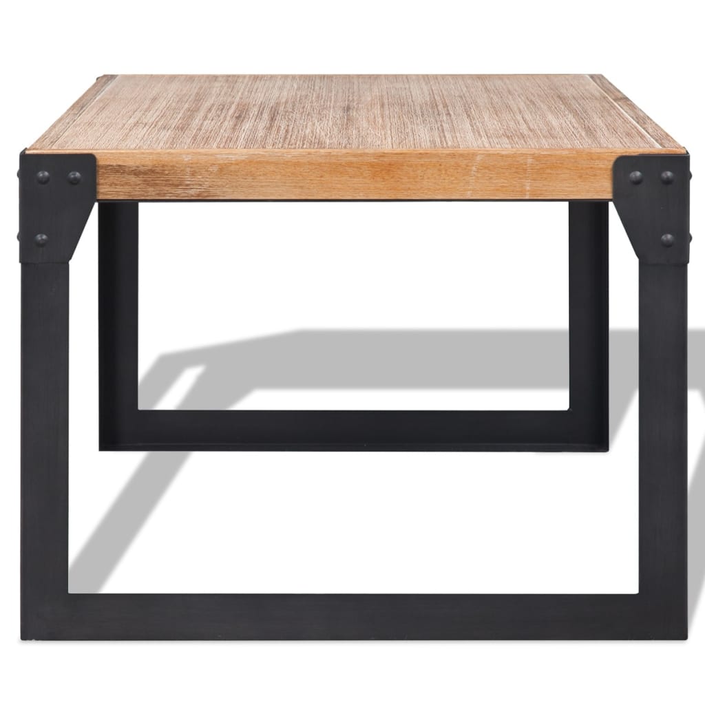 vidaXL Table basse en bois d'acacia massif 100x60x45 cm