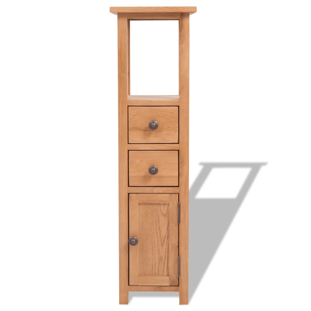 vidaXL Eckschrank 26x26x94 cm Massivholz Eiche