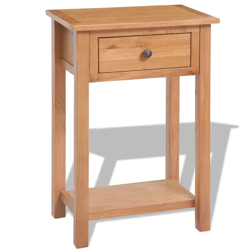 vidaXL Console 50x32x75 cm Bois de chêne massif