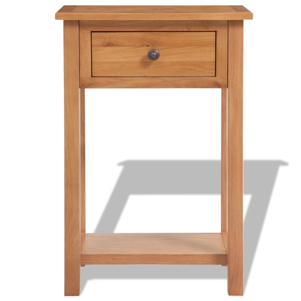 vidaXL Console 50x32x75 cm Bois de chêne massif