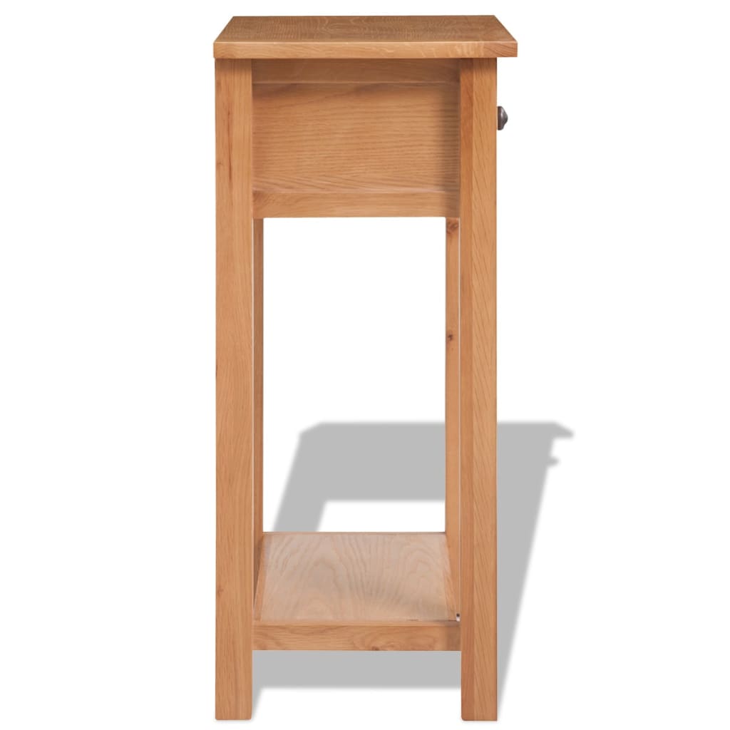 vidaXL Console 50x32x75 cm Bois de chêne massif