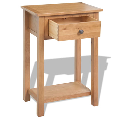 vidaXL Console 50x32x75 cm Bois de chêne massif