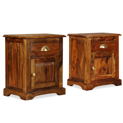 vidaXL Nachttische 2 Stk. 40x30x50 cm Massivholz Akazie