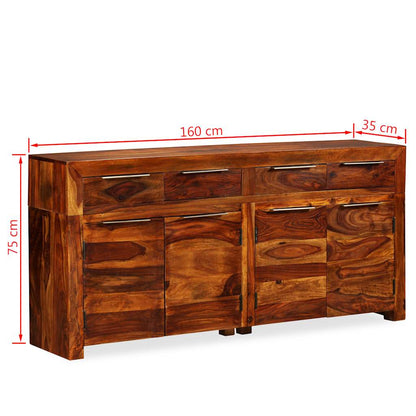 vidaXL Sideboard Massivholz Akazie 160x35x75 cm