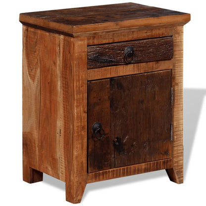 vidaXL Table de chevet en bois de Sesham massif recyclé