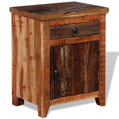 vidaXL Table de chevet en bois de Sesham massif recyclé