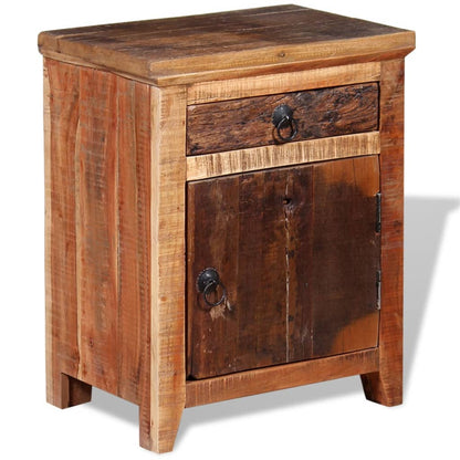 vidaXL Table de chevet en bois de Sesham massif recyclé