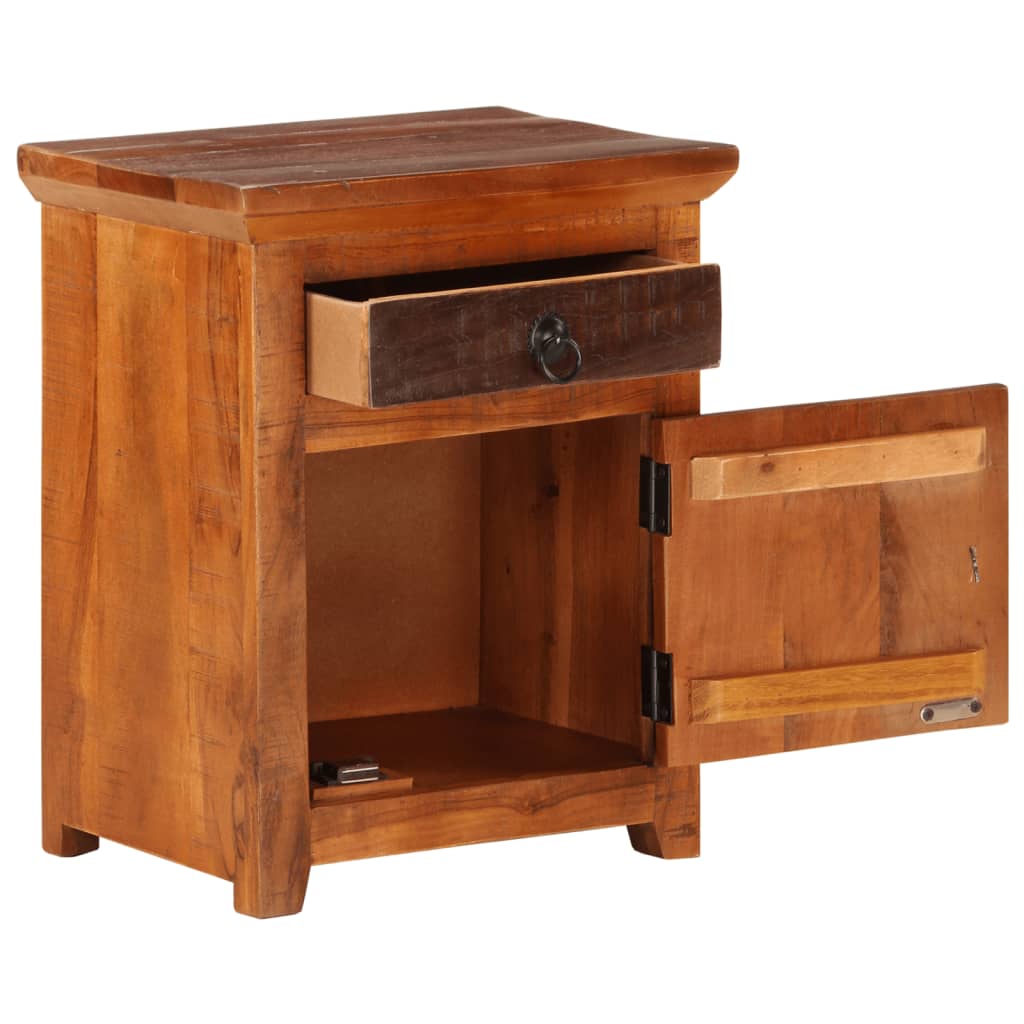 vidaXL Table de chevet en bois de Sesham massif recyclé