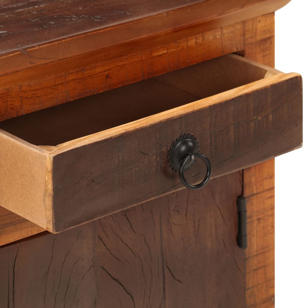 vidaXL Table de chevet en bois de Sesham massif recyclé