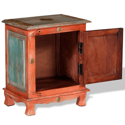 vidaXL Table de chevet en bois de manguier massif orange