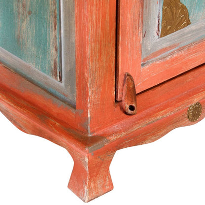 vidaXL Table de chevet en bois de manguier massif orange