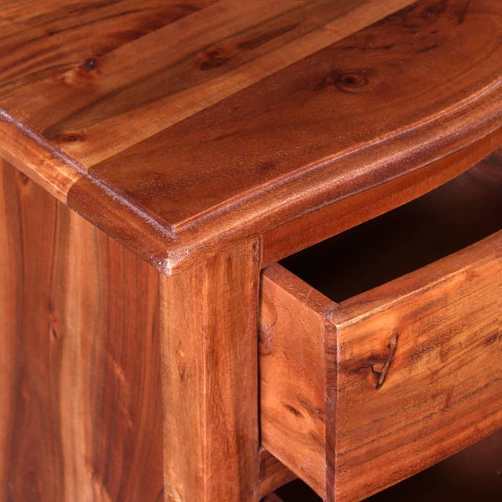 vidaXL Tables de chevet avec tiroirs 2 pcs Bois massif d'acacia