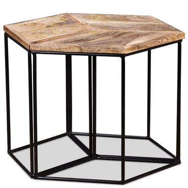 vidaXL Table basse en bois de manguier massif 56x48x40 cm