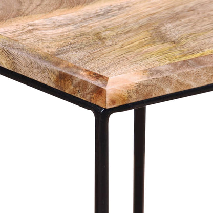 vidaXL Table basse en bois de manguier massif 56x48x40 cm