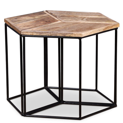 vidaXL Table basse en bois de manguier massif 56x48x40 cm