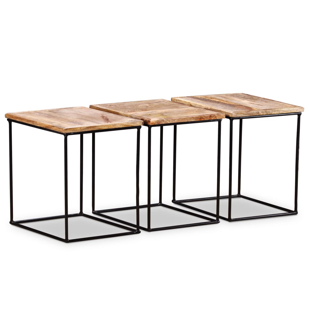 vidaXL Table basse en bois de manguier massif 56x48x40 cm