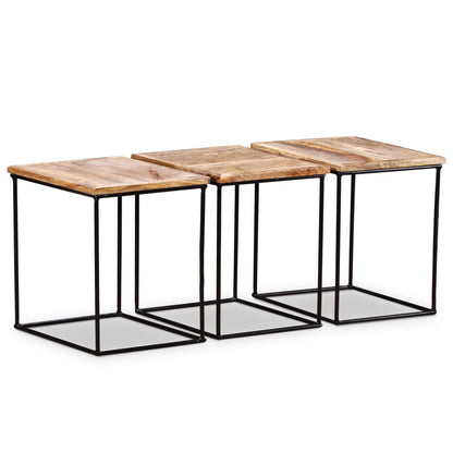vidaXL Table basse en bois de manguier massif 56x48x40 cm