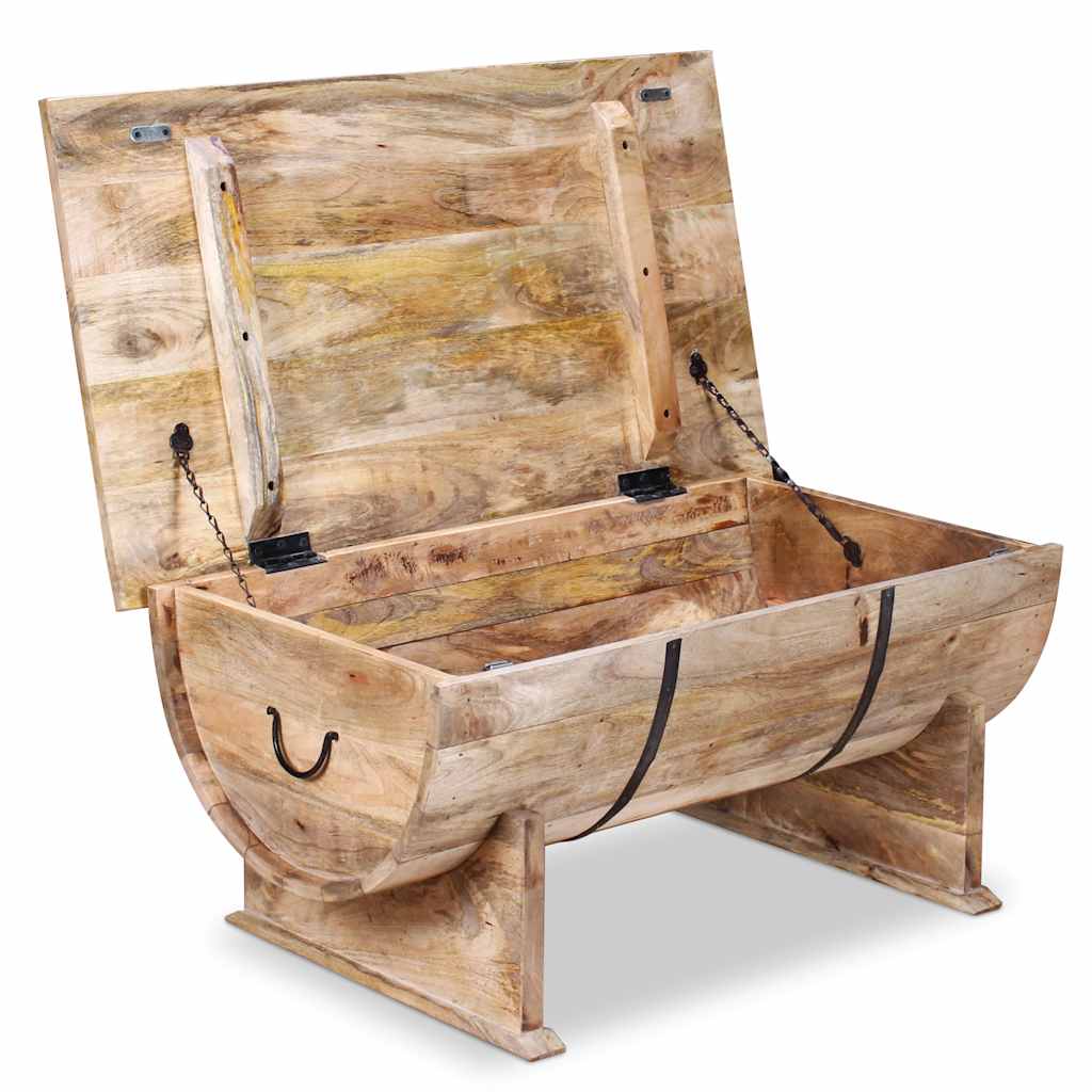 vidaXL Table basse en bois de manguier massif 88x50x40 cm