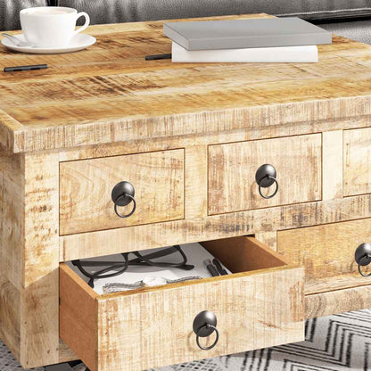 vidaXL Table basse en manguier brut 70x70x40 cm