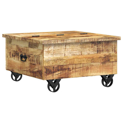 vidaXL Table basse en manguier brut 70x70x40 cm