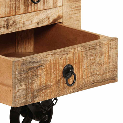 vidaXL Table basse en manguier brut 70x70x40 cm
