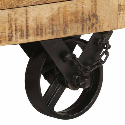 vidaXL Table basse en manguier brut 70x70x40 cm