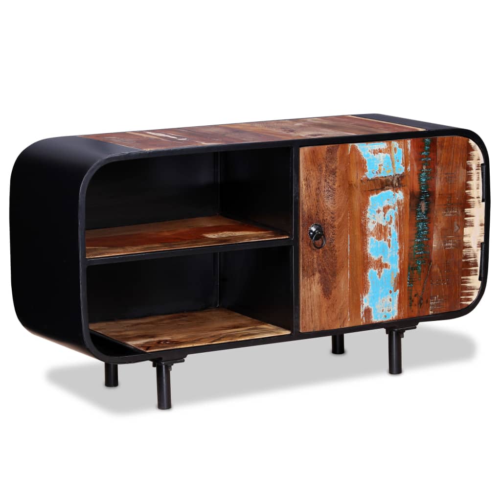 vidaXL Meuble TV en bois de récupération 90x30x48 cm