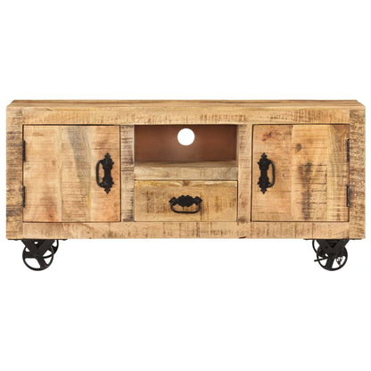 vidaXL TV-Schrank Raues Mangoholz 110x30x50 cm