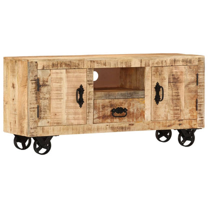 vidaXL TV-Schrank Raues Mangoholz 110x30x50 cm