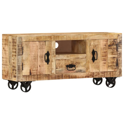 vidaXL TV-Schrank Raues Mangoholz 110x30x50 cm