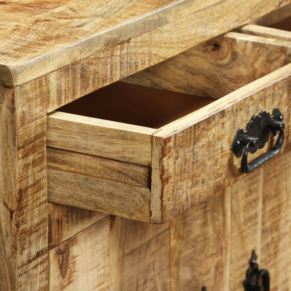 vidaXL Sideboard mit 2 Schubladen und 1 Fach Raues Mangoholz