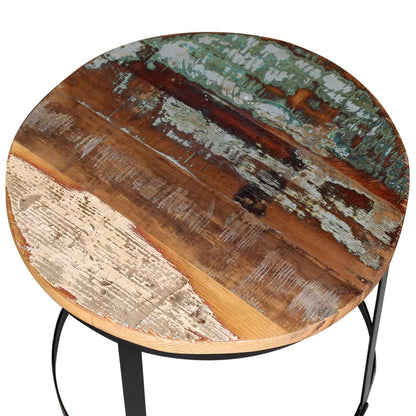 vidaXL Tables basses gigognes 2 pcs Bois de récupération massif Rond 40 cm/50 cm