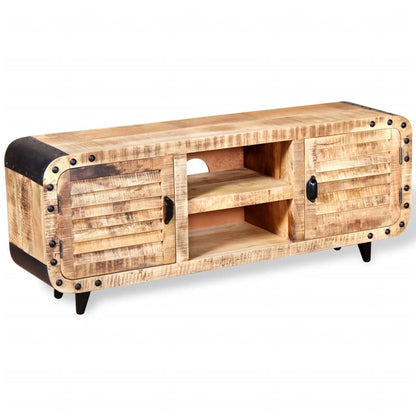 vidaXL TV-Schrank Raues Mangoholz 120x30x50 cm