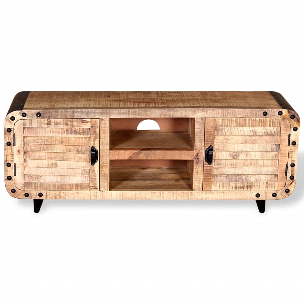 vidaXL TV-Schrank Raues Mangoholz 120x30x50 cm