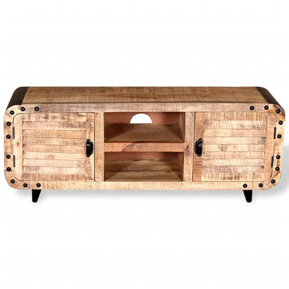 vidaXL TV-Schrank Raues Mangoholz 120x30x50 cm
