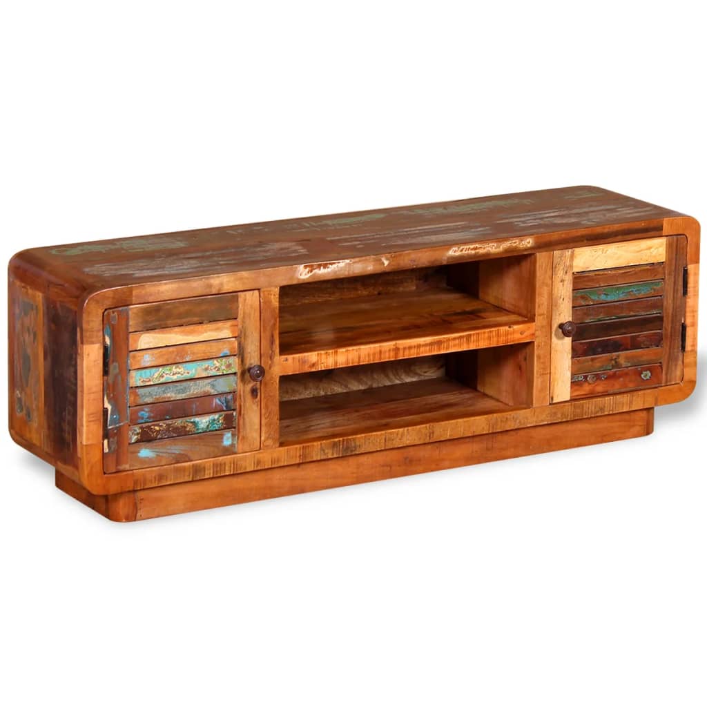 vidaXL Meuble TV en bois de récupération massif 120x30x40 cm