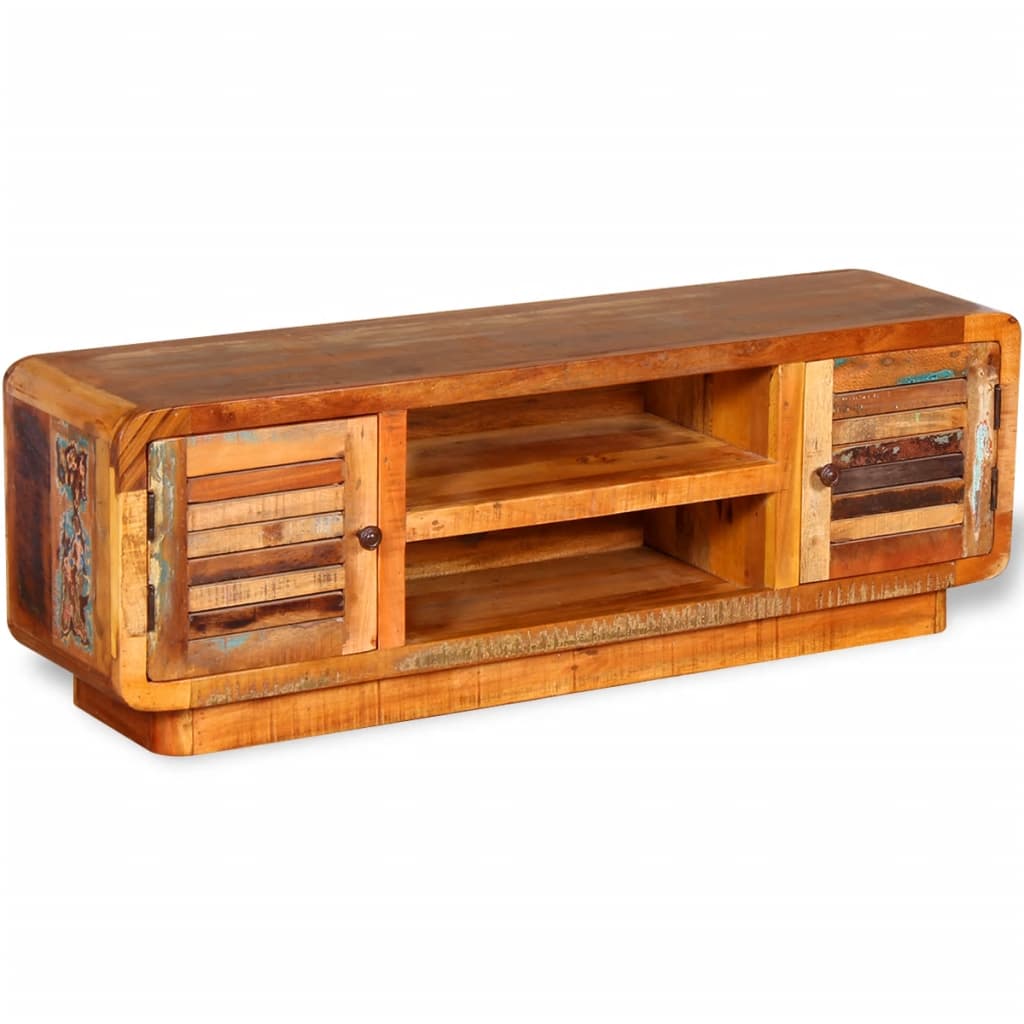 vidaXL Meuble TV en bois de récupération massif 120x30x40 cm