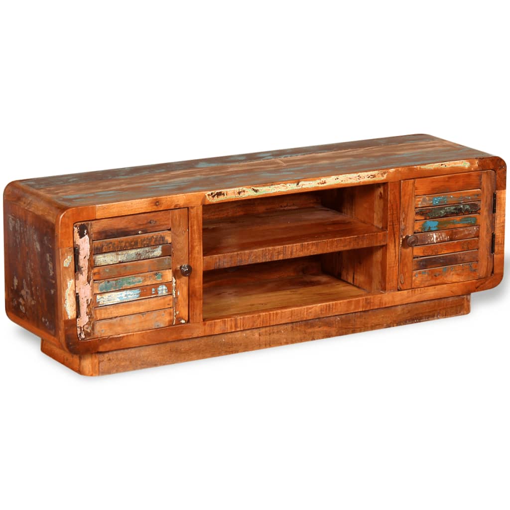 vidaXL Meuble TV en bois de récupération massif 120x30x40 cm