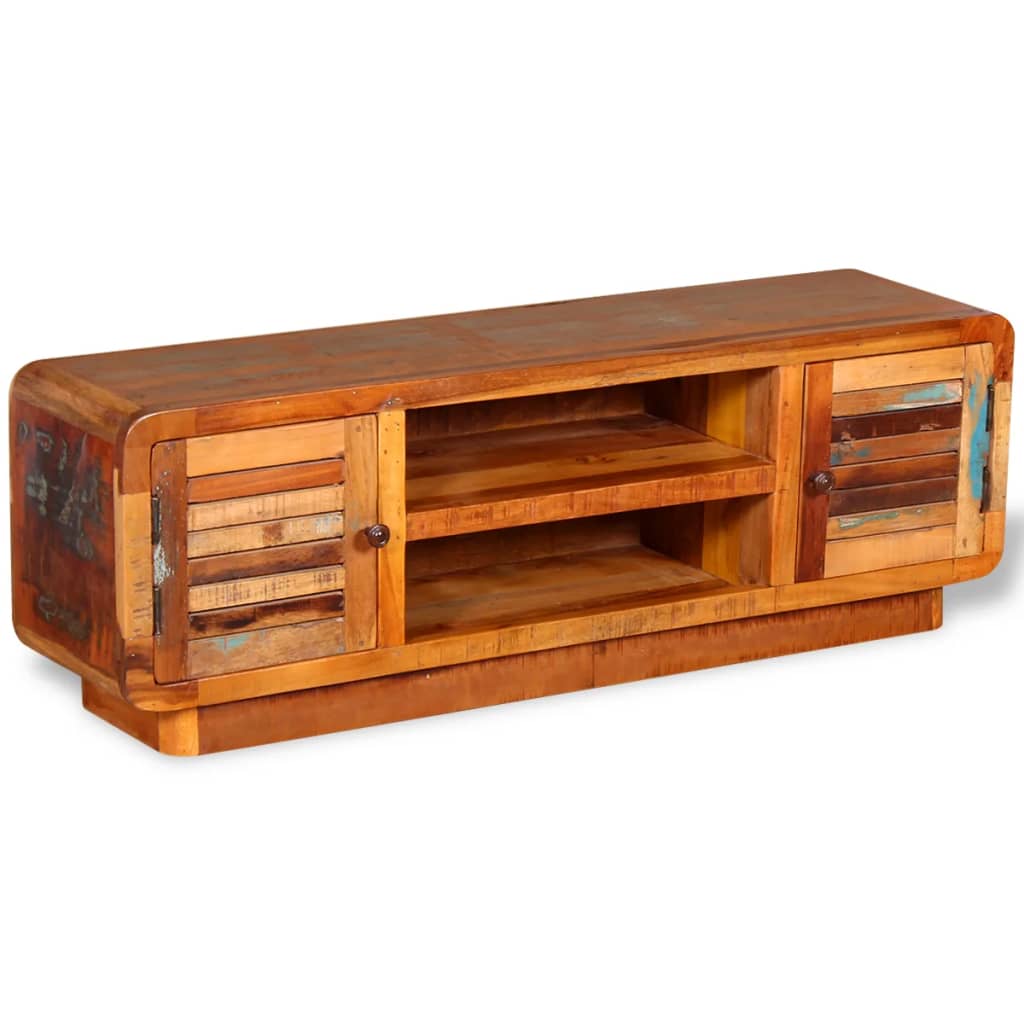 vidaXL Meuble TV en bois de récupération massif 120x30x40 cm